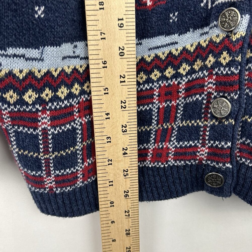 VTG Northern Treasures Parkhurst Cardigan Womens Small Mountain Holiday Winter - Picture 5 of 13